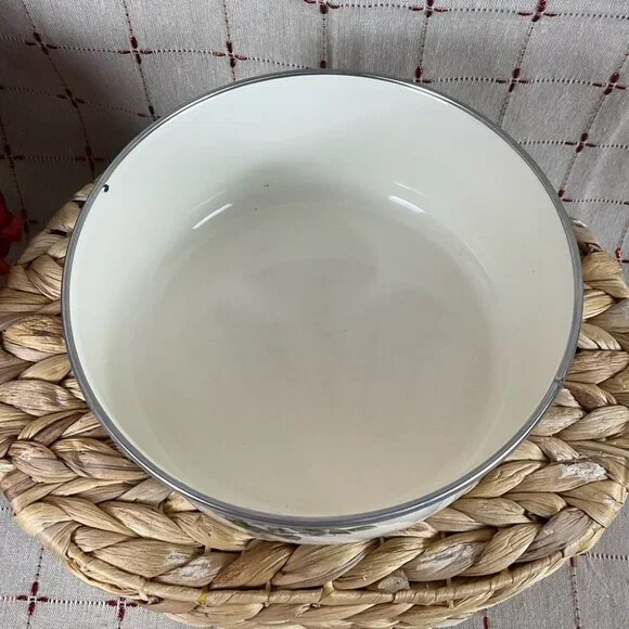 Pfaltzgraff Garden Party (Garden Impressions) Set of 4 Enamel Mixing Bowl Flat - Picture 7 of 11